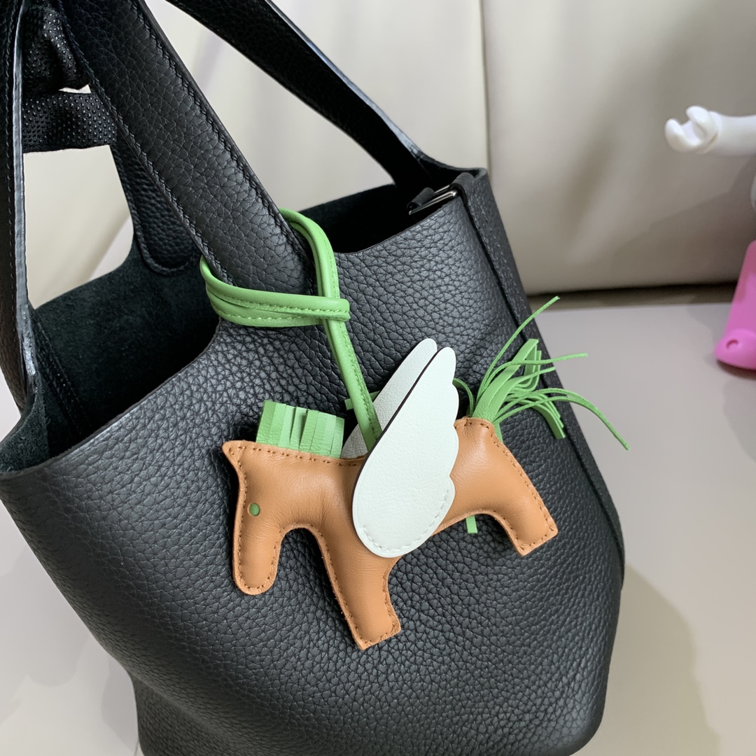 에르메스 피코탄 락18 블랙 은장 끌레망스 가죽